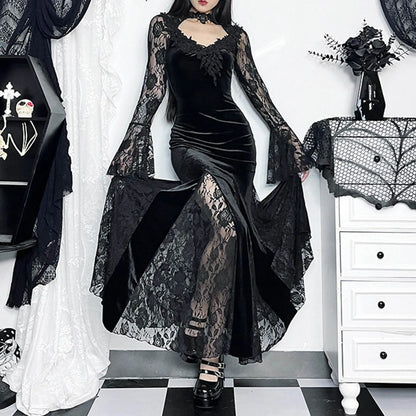 Gothic Plaid Formal Mini Maxi Dress