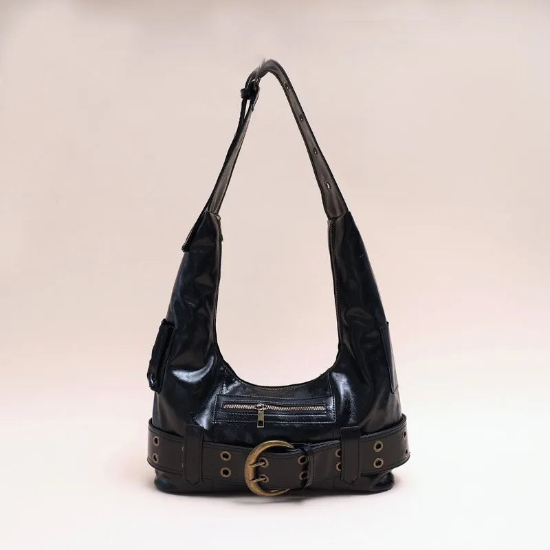 Black Punk Y2K Vintage Trend Aesthetic Gothic Tote Bag Halloween