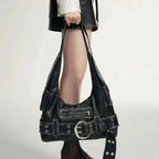 Black Punk Y2K Vintage Trend Aesthetic Gothic Tote Bag Halloween
