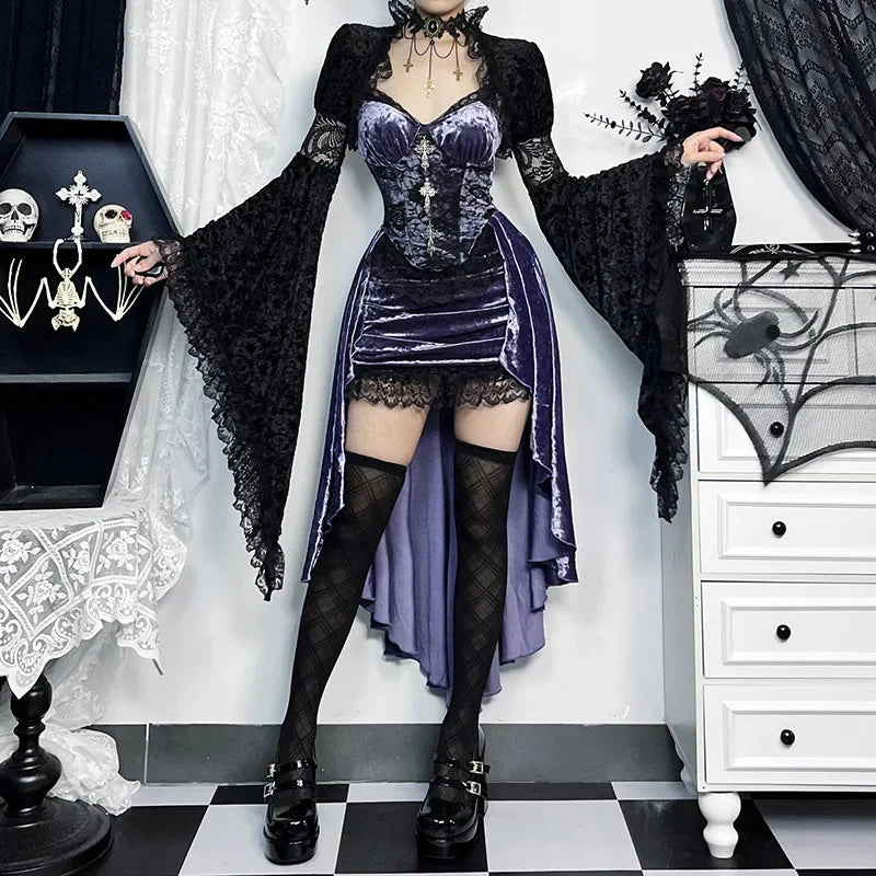 Victoria Velvet A-line Lace Midi Dress Main image