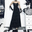 Flocking Mesh Party Sling Maxi Dress