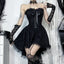 Lace Patchwork Corset Mini Dress