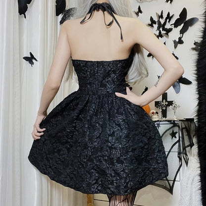 Jacquard Ruched Mini Dress