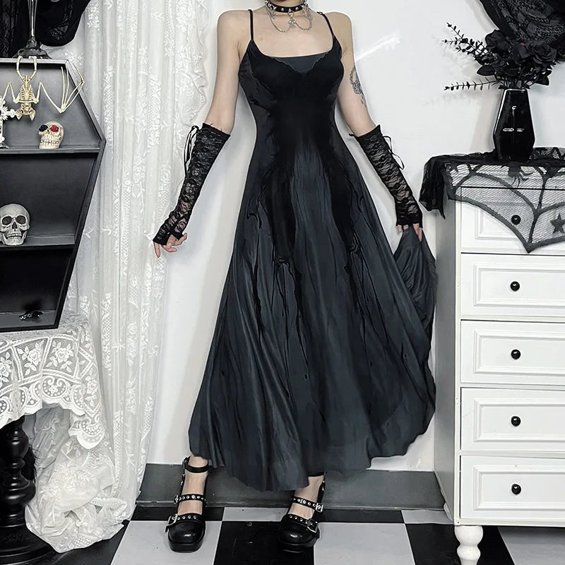 Mesh Butterfly Double Layer Midi Dress
