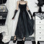Mesh Butterfly Double Layer Midi Dress