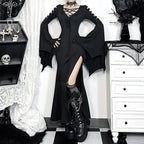 Hollow Out Batwing Sleeve Maxi Dress