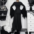 Hollow Out Batwing Sleeve Maxi Dress