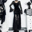 Vintage Lace Trumpet Slim Midi Dress