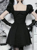 Black Bandage Corset Mini Dress