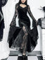 Gothic Lace Trumpet Slim Midi Dress