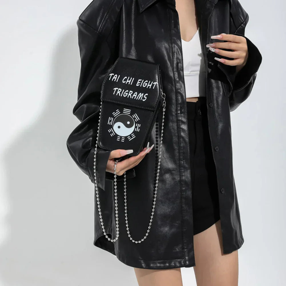 Gothic Coffin Shape Halloween Pu Leather Funny Cosmetic Bag
