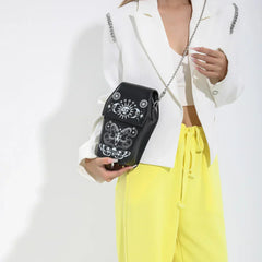 Gothic Coffin Shape Halloween Pu Leather Funny Cosmetic Bag