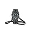 Gothic Coffin Small Spider Web Pu Leather Halloween Designer Bag Black
