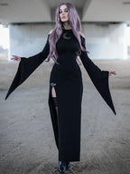 Trumpet Sleeve Moon Maxi Dress