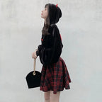 Gothic Lolita Lace-up Wool Skirt