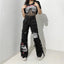 Black Baggy Denim Pants