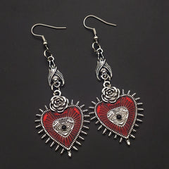 Gothic Skull Stainless Steel C Shape Earring