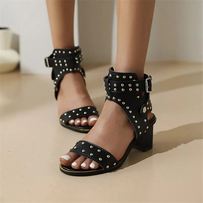Punk Gothic Rivet High Heel Sandal Main image