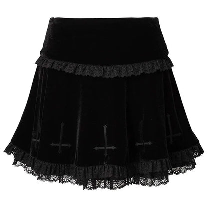 High Slit Irregular A-line Skirt