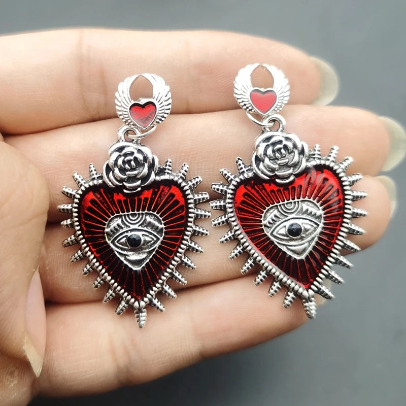 Gothic Skull Stainless Steel C Shape Earring
