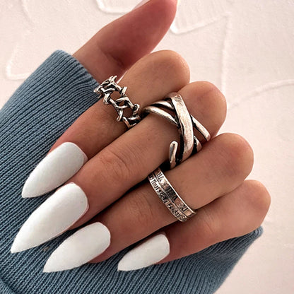 Gothic Heart Snake Animal Skull Ring
