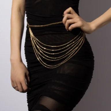 Bohemian Gothic Golden Belly Chain Belt