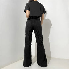 Black Baggy Denim Pants