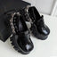 Black Gothic Chunky Heel Sneaker