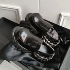 Black Gothic Chunky Heel Sneaker