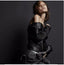 Off-Shoulder PU Leather Jacket