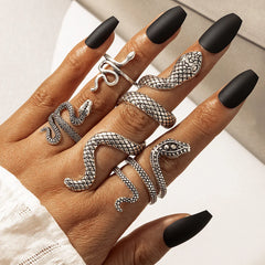 Vintage Long Gothic Snake Ring