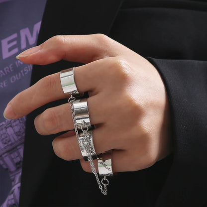Punk Vintage Gothic Poker Ring