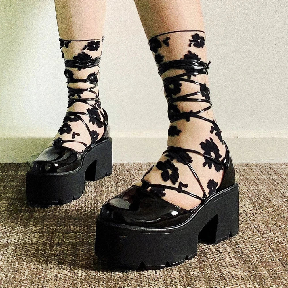 Punk Gothic Chunky Lace-Up Sneaker Main image