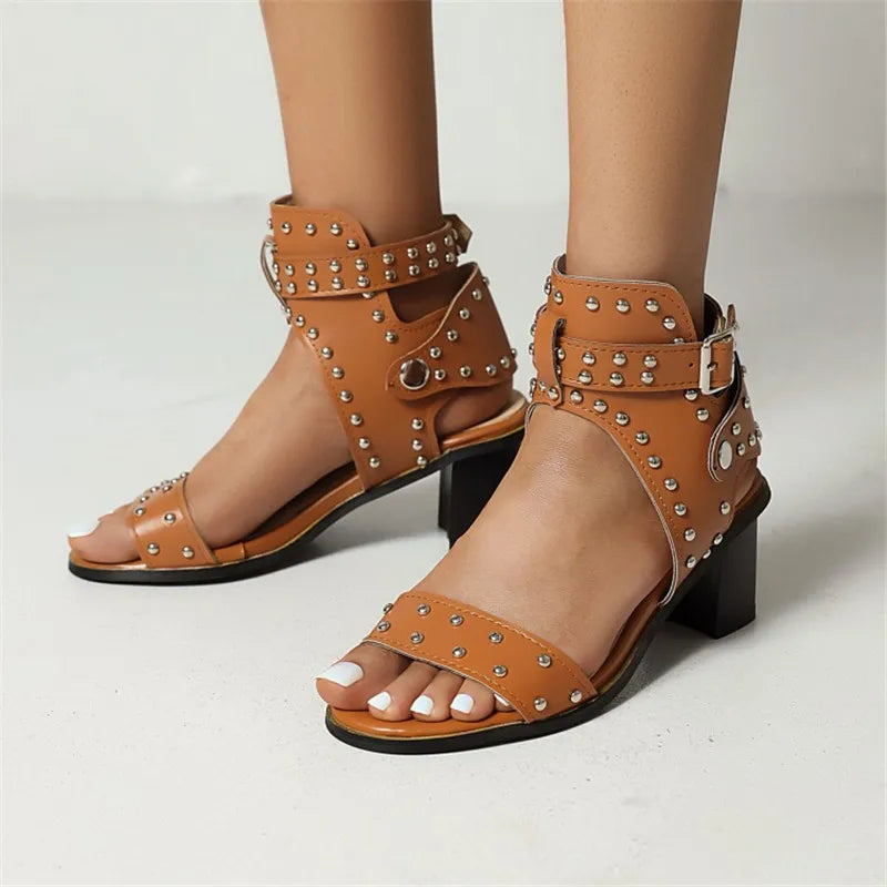 Punk Gothic Rivet High Heel Sandal