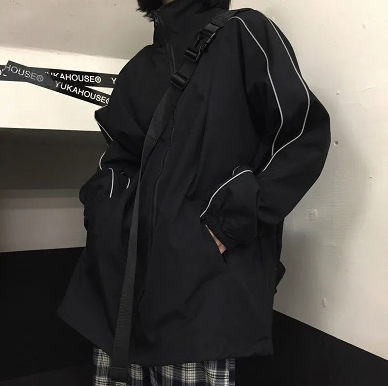 Black Reflective Casual Jacket Main image