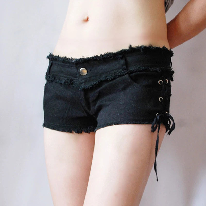 Tassel Low Rise Denim Short