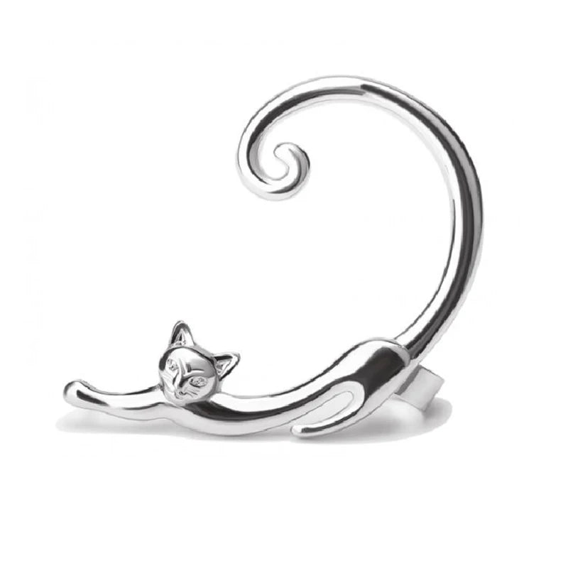 Cute Cat Clip On Ear Cuff Wrap Earring