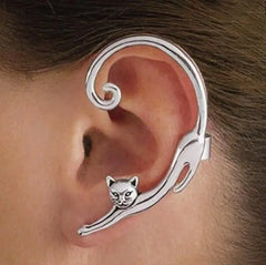 Cute Cat Clip On Ear Cuff Wrap Earring
