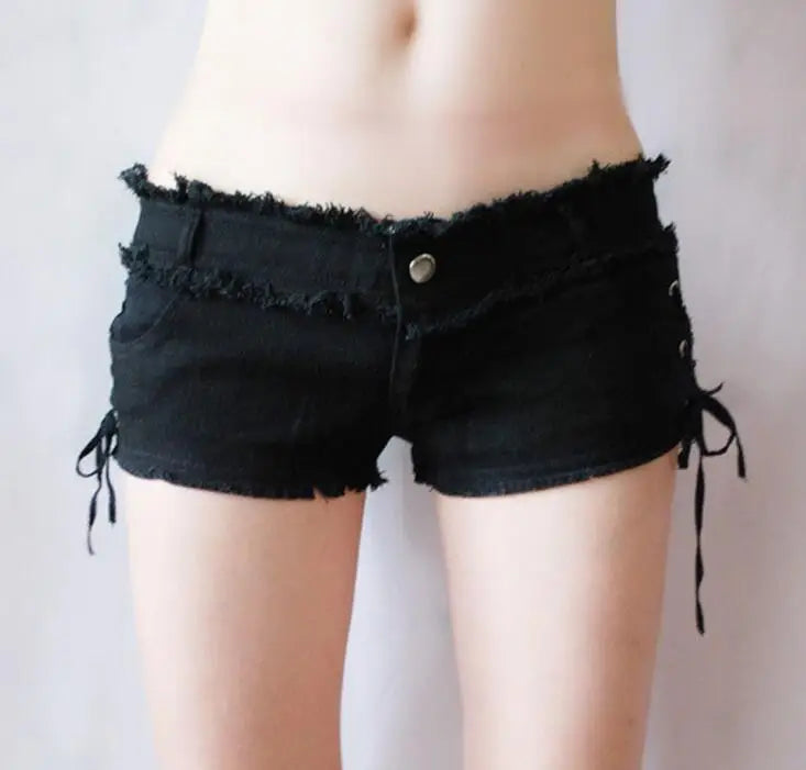 Tassel Low Rise Denim Short