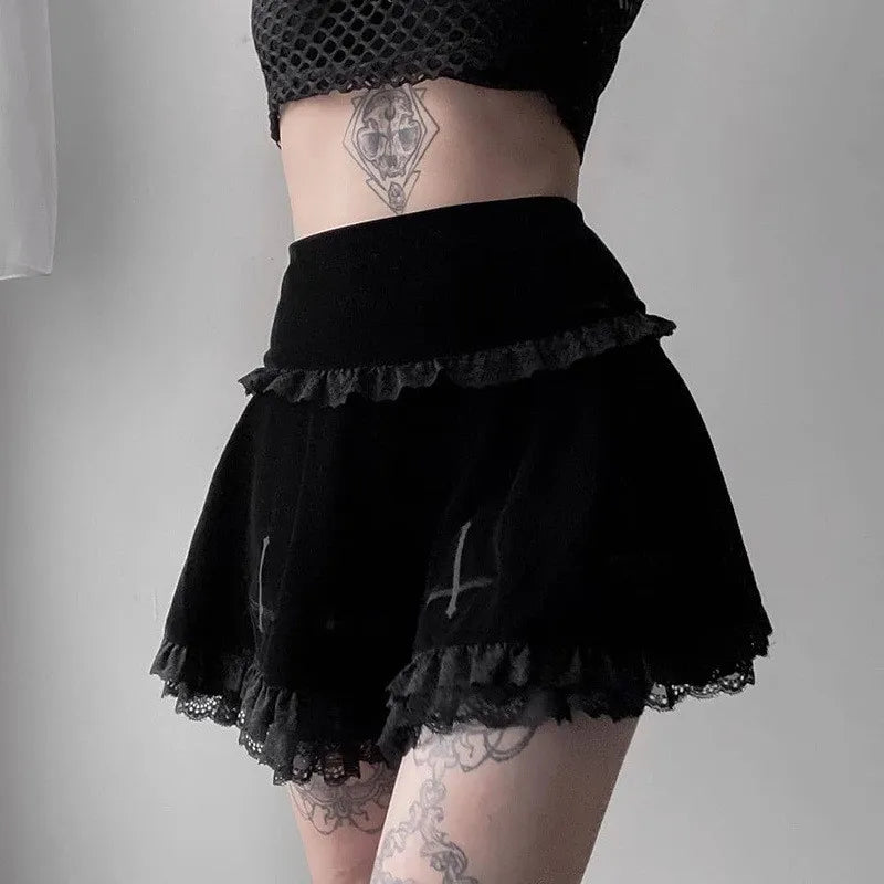 High Slit Irregular A-line Skirt