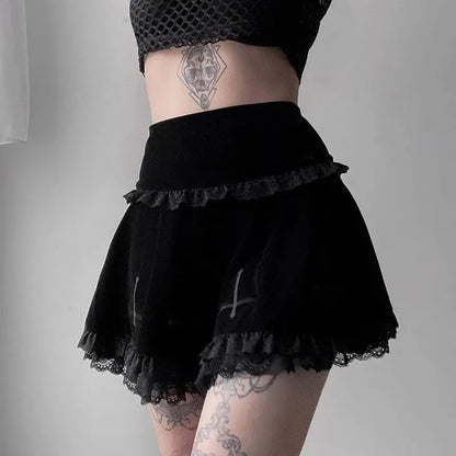 High Slit Irregular A-line Skirt