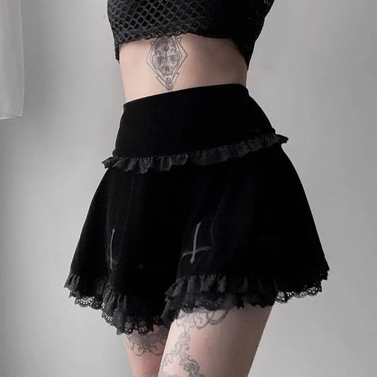 High Slit Irregular A-line Skirt