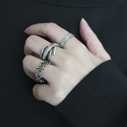 Punk Vintage Gothic Poker Ring