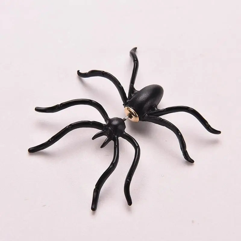 Halloween Black Spider Charm Stud Earring Main image