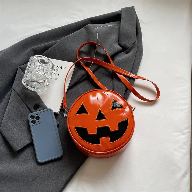 Halloween Pumpkin Head Gothic Party Evening Clutch Spooky Crossbody Bag