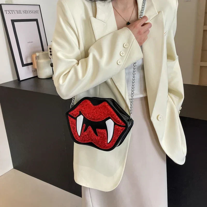 Halloween Sling Red Mouth Gothic Party Spooky Festa Bag Main image