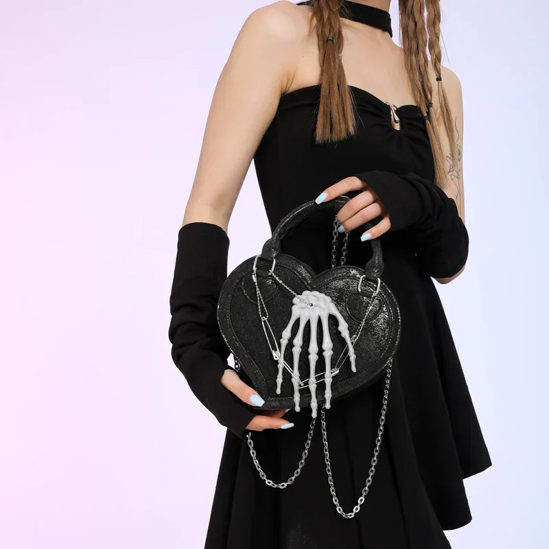 Halloween Gothic Evil Hand Spooky Trick Or Treat Party Evening Sling Bag