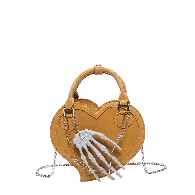 Halloween Gothic Evil Hand Spooky Trick Or Treat Party Evening Sling Bag Brown / (20Cm