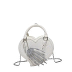 Halloween Gothic Evil Hand Spooky Trick Or Treat Party Evening Sling Bag Beige / (20Cm