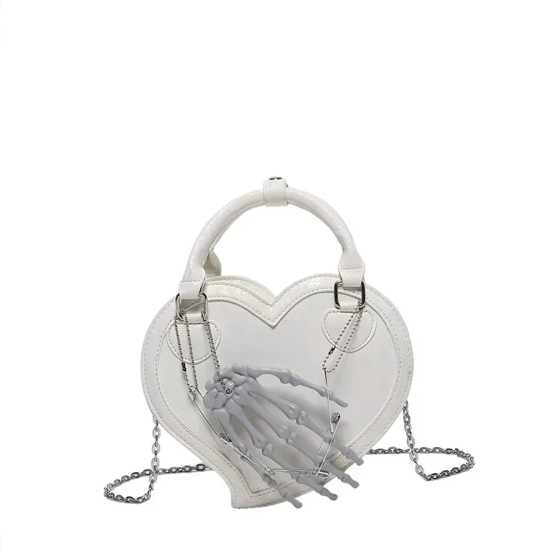 Halloween Gothic Evil Hand Spooky Trick Or Treat Party Evening Sling Bag Beige / (20Cm